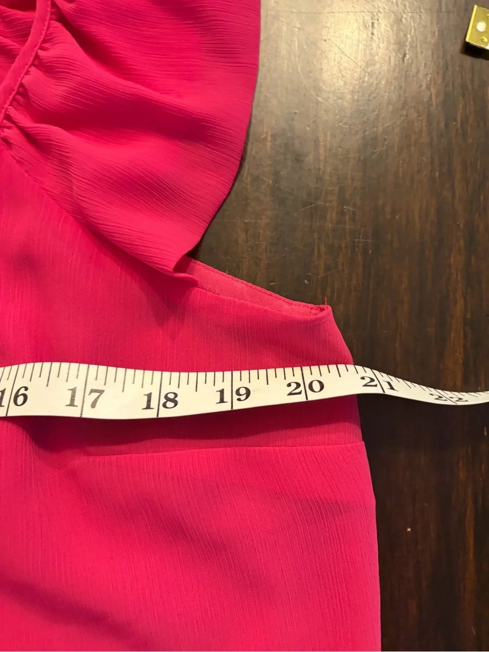 J. Crew Hot Pink Ruffle-Sleeve Button-Front Camisole size 12 / large